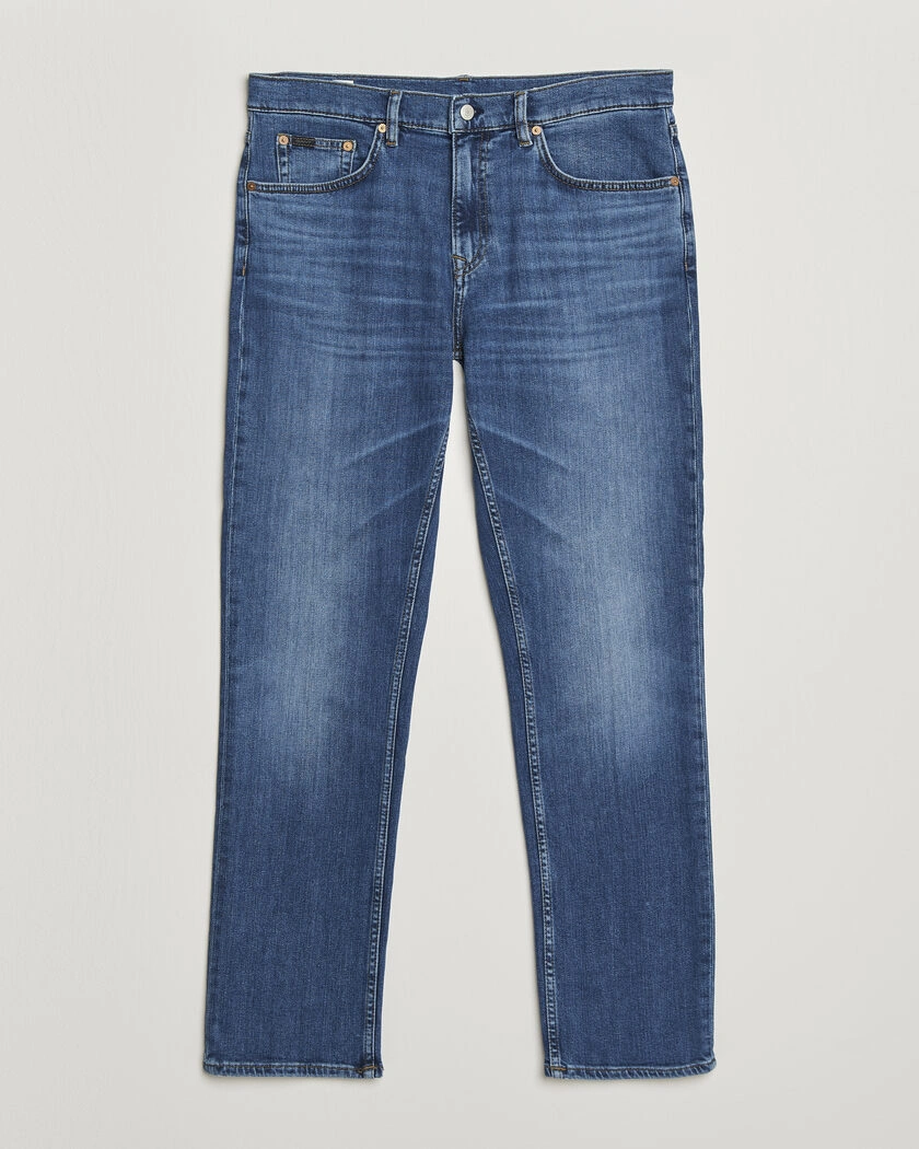GANT Regular Fit Jeans Mid Blue Broken In – Blue