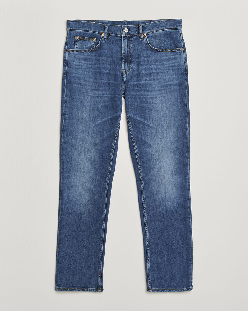 GANT Regular Fit Jeans Mid Blue Broken In – Blue