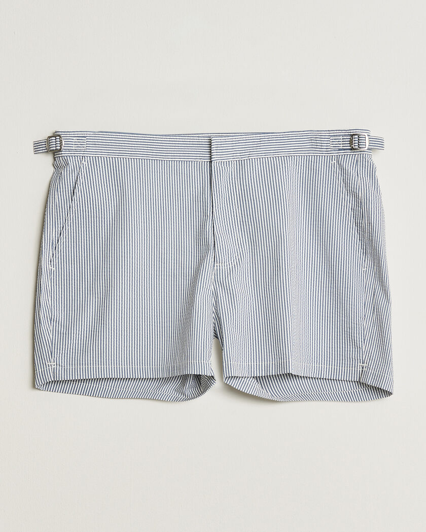 GANT Fitted Seersucker Swimshorts Vintage Blue – Blue
