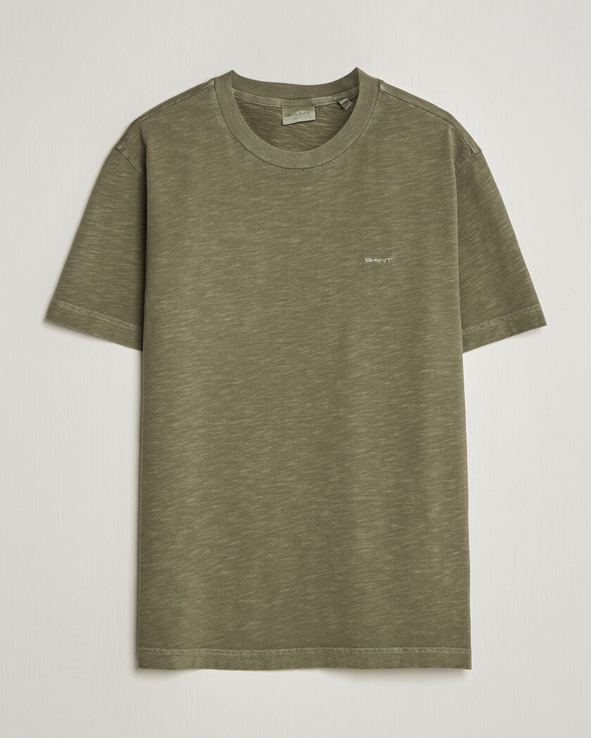 Gant Washed Slub T-Shirt Dry Herb Green – Green