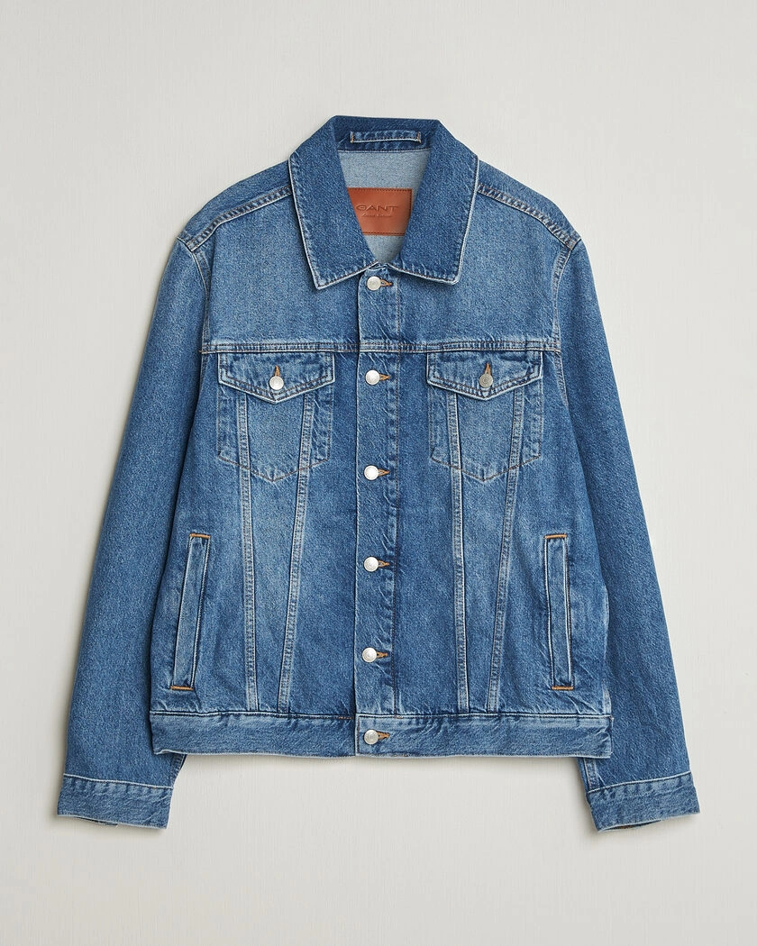 GANT Denim Trucker Jacket Mid Blue – Blue
