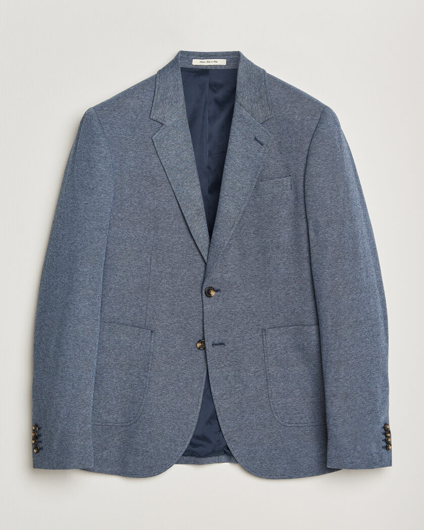 Massimo Alba Gstaad Bull Cotton Jacket Navy at CareOfCarl.com