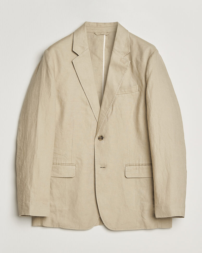 GANT Garment Dyed Linen Blazer Oat Beige – Beige