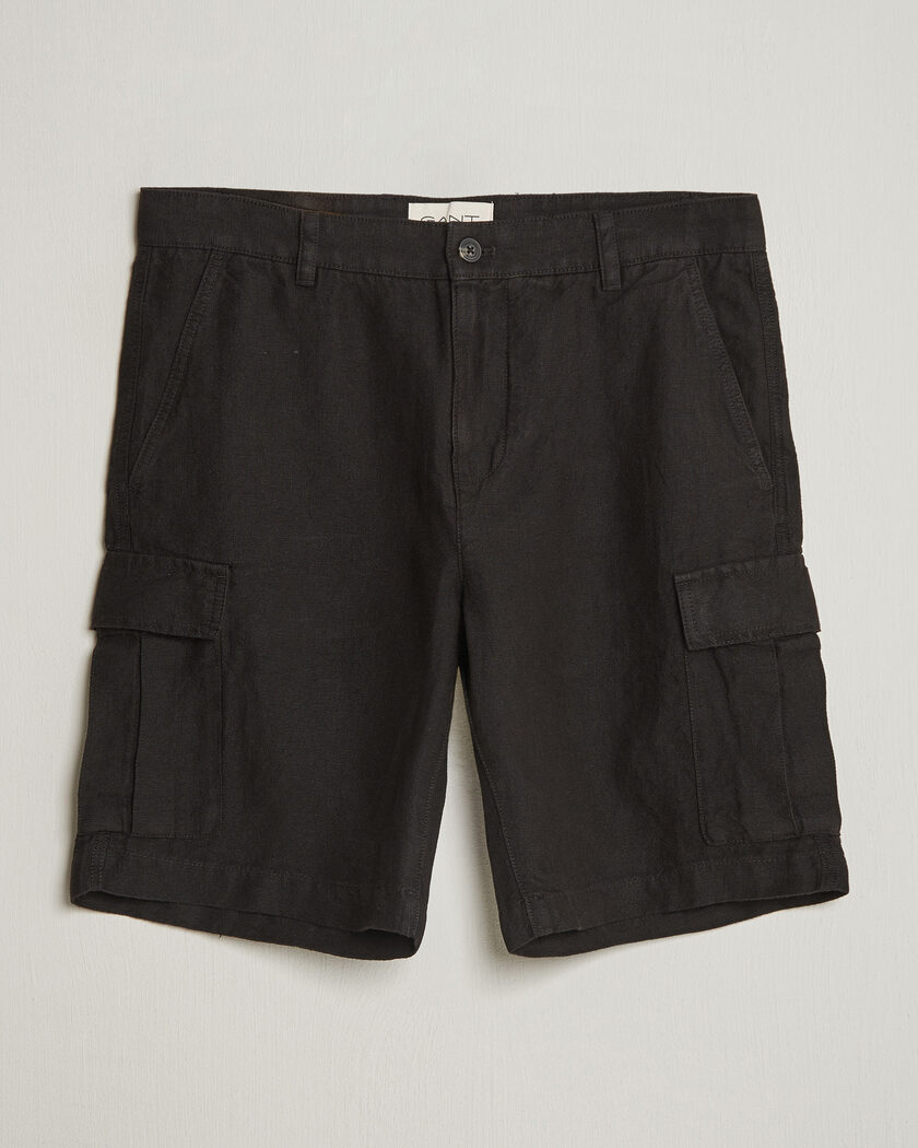 Polo Ralph Lauren Dyed Linen Shorts Polo Black at CareOfCarl.com