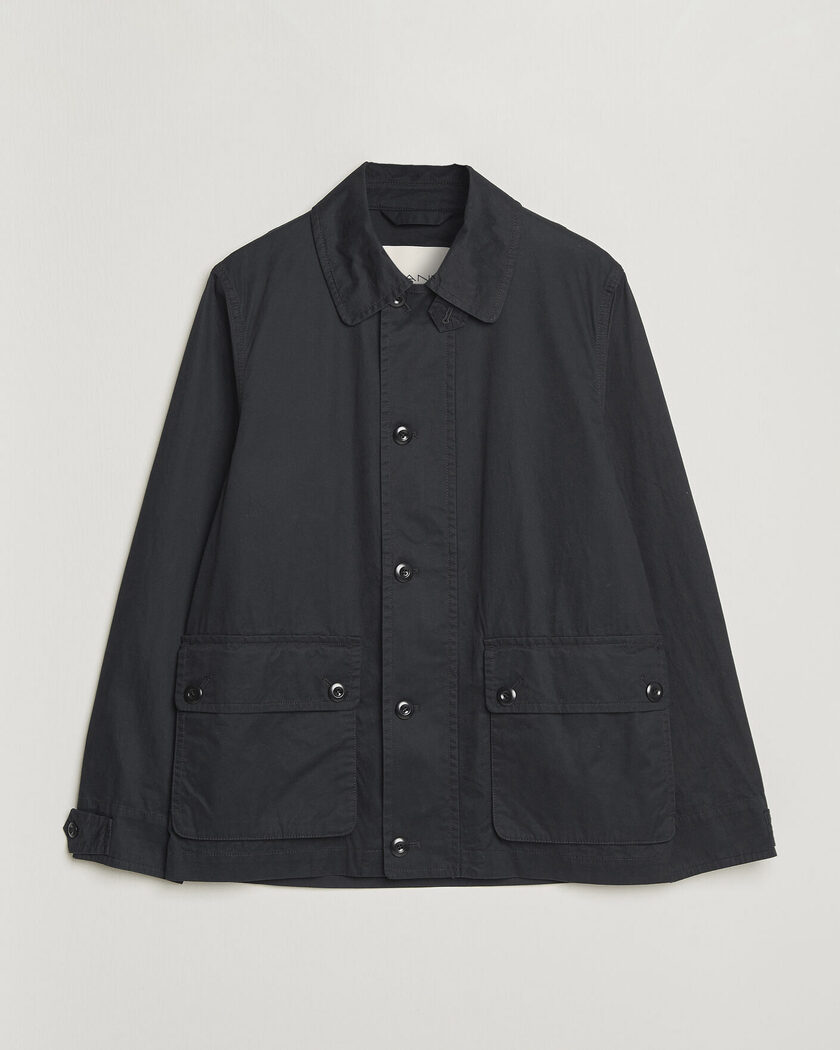 GANT Cotton Decker Jacket Black - Size: S / Mens clothing