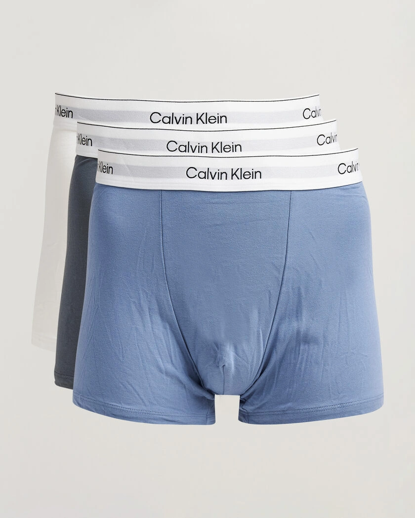 Calvin Klein 3-Pack Icon Cotton Stretch Relaxed Trunk Grey/Blue/White – Multi-colour