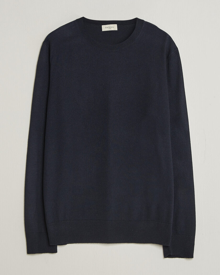John Smedley Lundy Extra Fine Merino Crew Neck Black at CareOfCarl.com