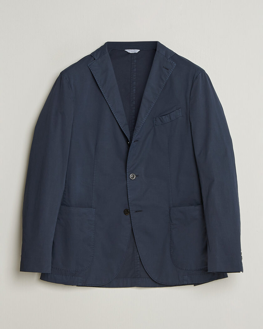 Giorgio Armani Technical Mesh Zip Blazer Navy at CareOfCarl.com