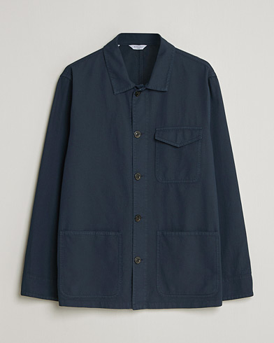 Boglioli Cotton Gabardine Work Jacket Navy – Blue