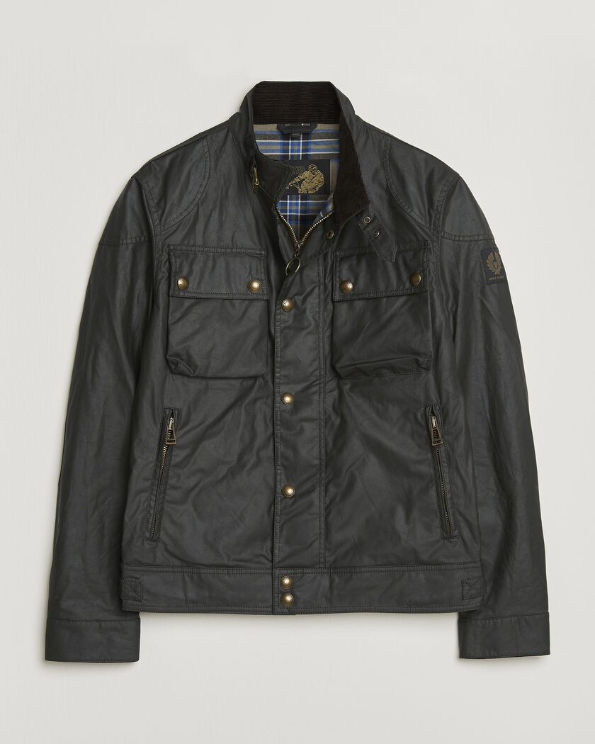 Belstaff Fieldmaster Waxed Jacket Faded Olive at CareOfCarl.com