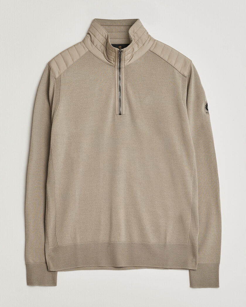 Polo Ralph Lauren Cotton Cable Half Zip Camel Melange at