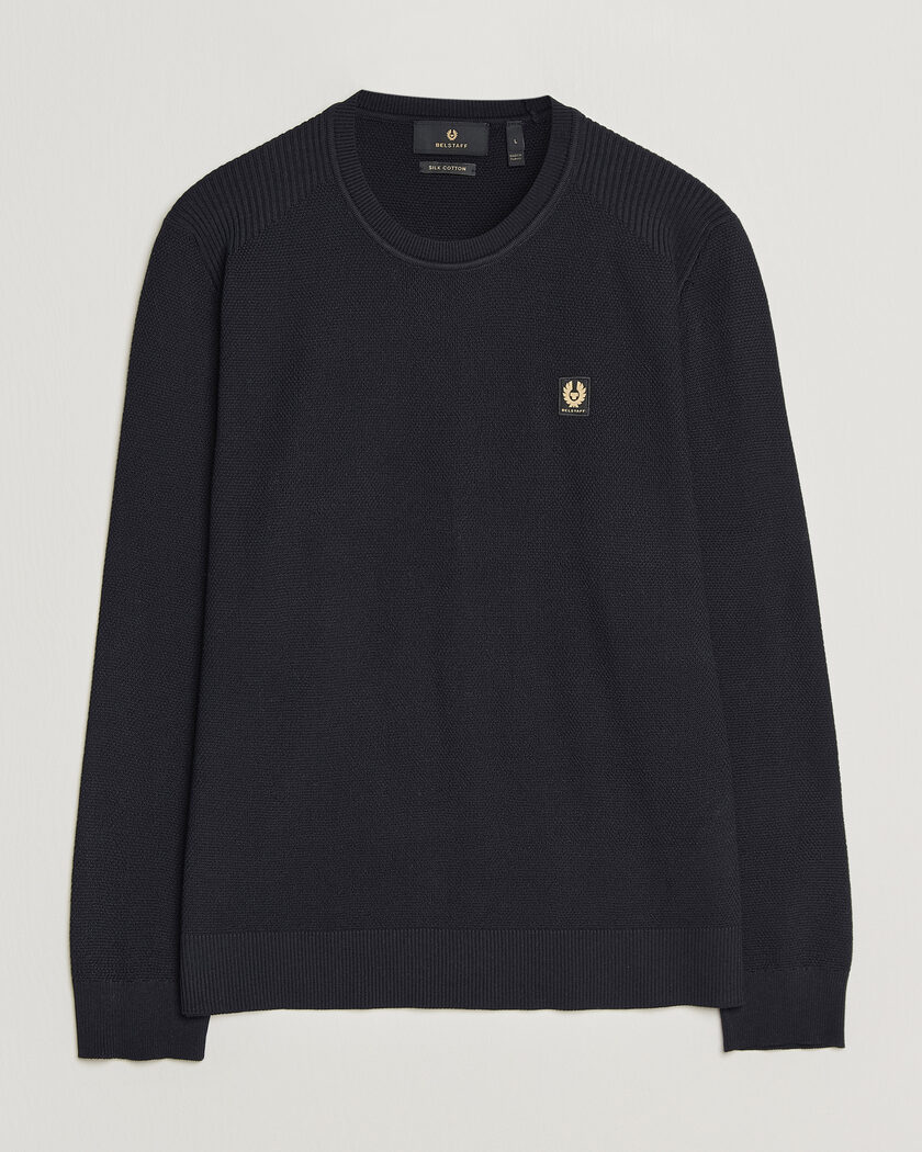 C.P. Company Cotton Crepe Special Dyed Knitted Crewneck Navy at
