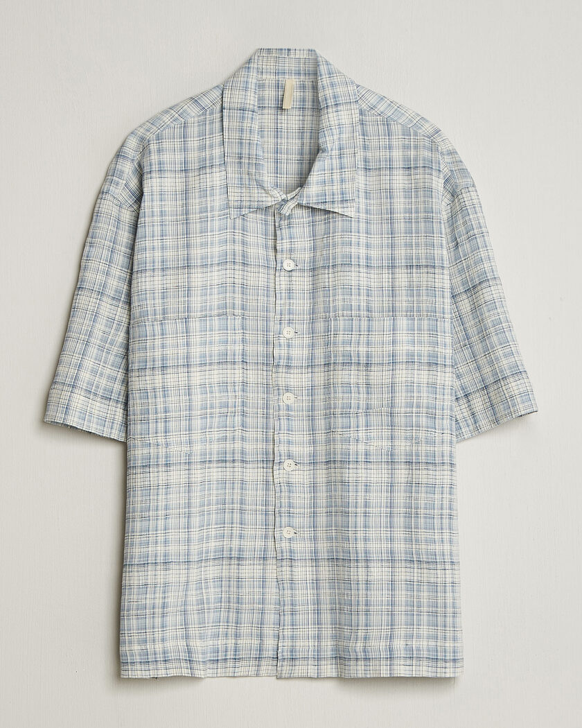 Sunflower Adam Short Sleeve Shirt Light Blue Check – Blue