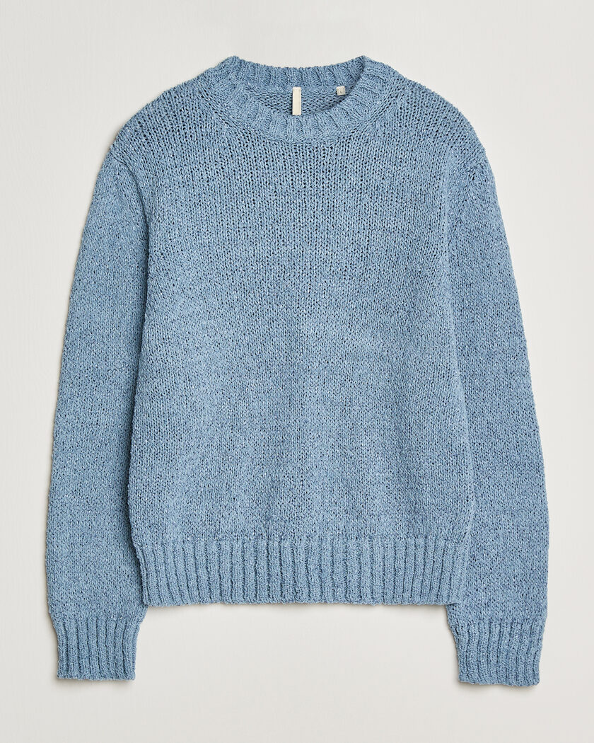 Stone Island Knitted Lambwool Sweater Sky Blue at CareOfCarl.com