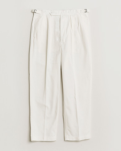 RRL Wilton Herringbone Surplus Pants Off White at CareOfCarl.com