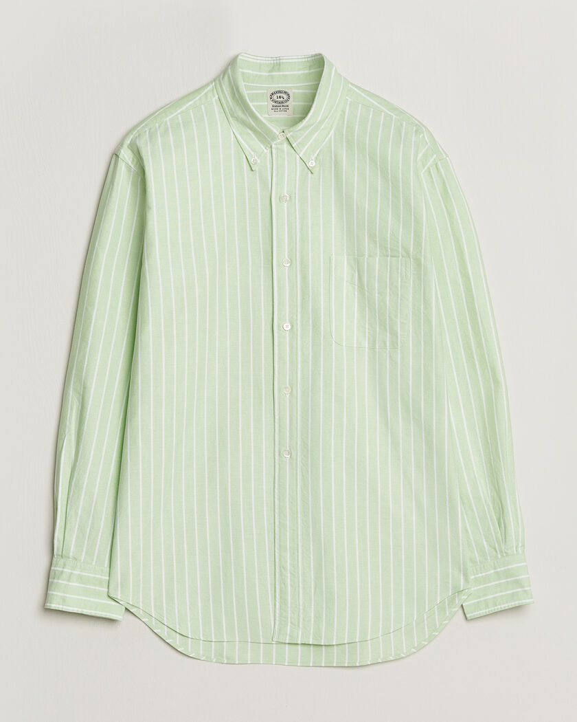 GANT Regular Fit Archive Oxford Striped Shirt Forest Green at