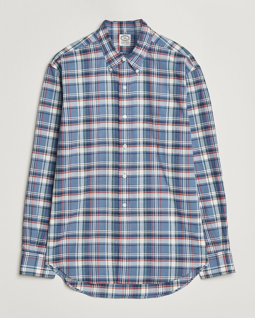 Auralee Hard Twist Light Cotton Shirt Light Blue Stripe at