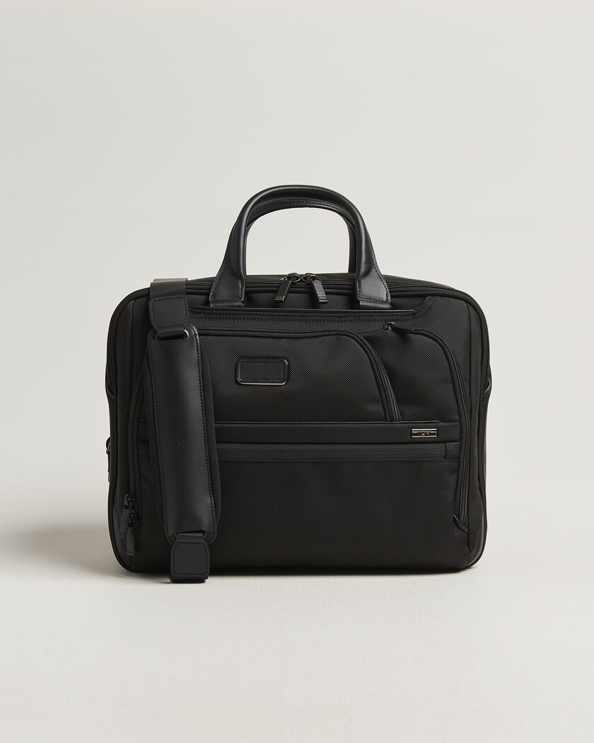 TUMI Alpha 4 Expandable Medium Briefcase Black – Black