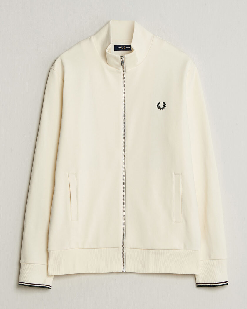 Sunspel Paul Weller Extra Fine Merino Zip Cardigan White at
