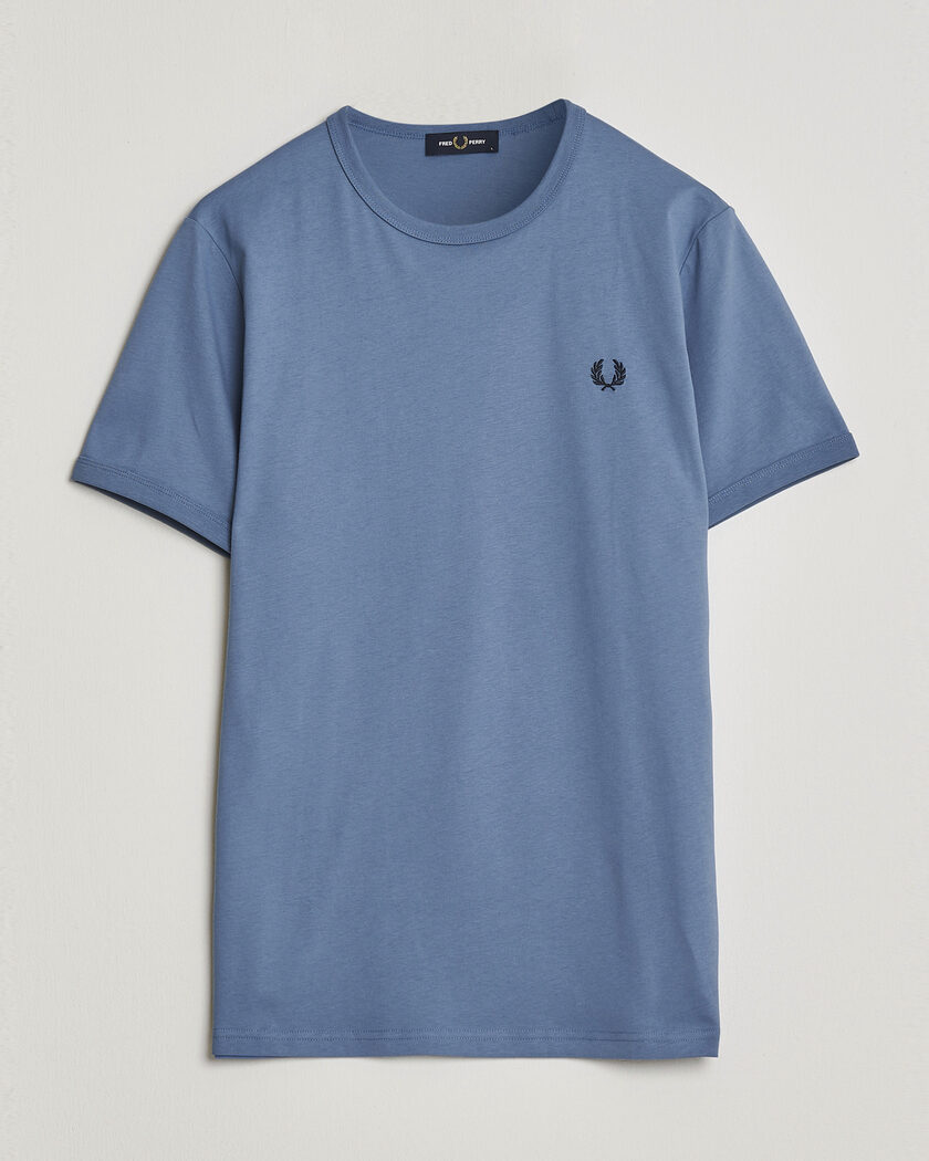 Fred Perry Ringer T-Shirt Ace Blue – Blue