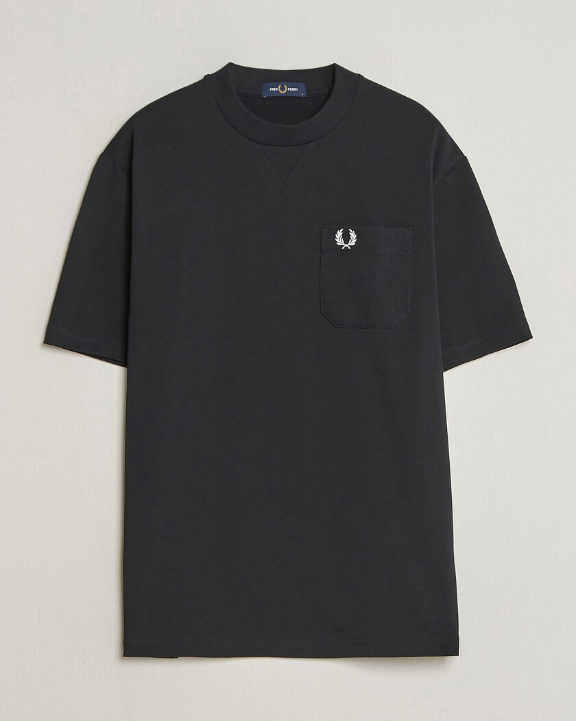 Fred Perry Heavy Pocket T-Shirt Black – Black