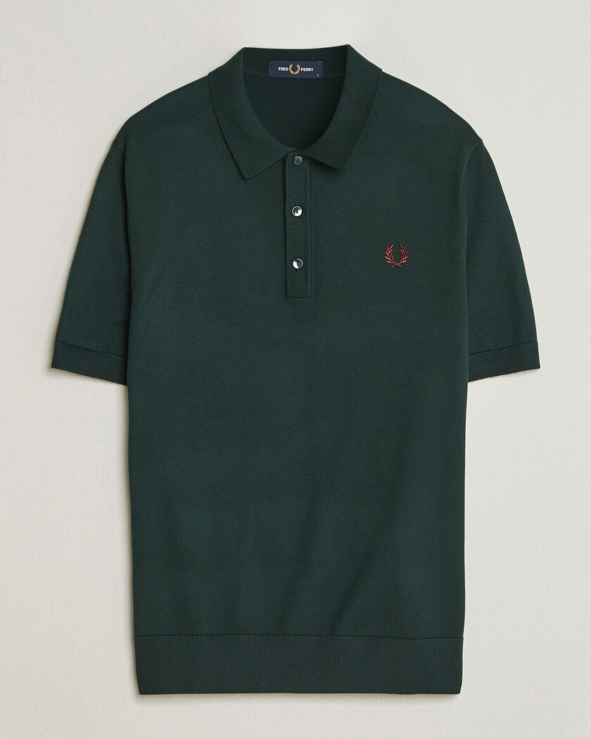 Fred Perry Cotton Knitted Polo Grassroots Green – Green