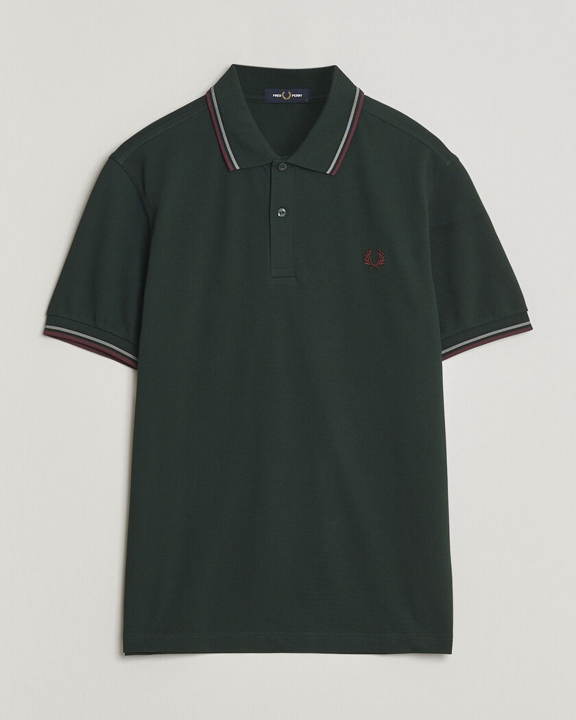 Fred Perry Twin Tipped Polo Shirt Court Green at CareOfCarl.com