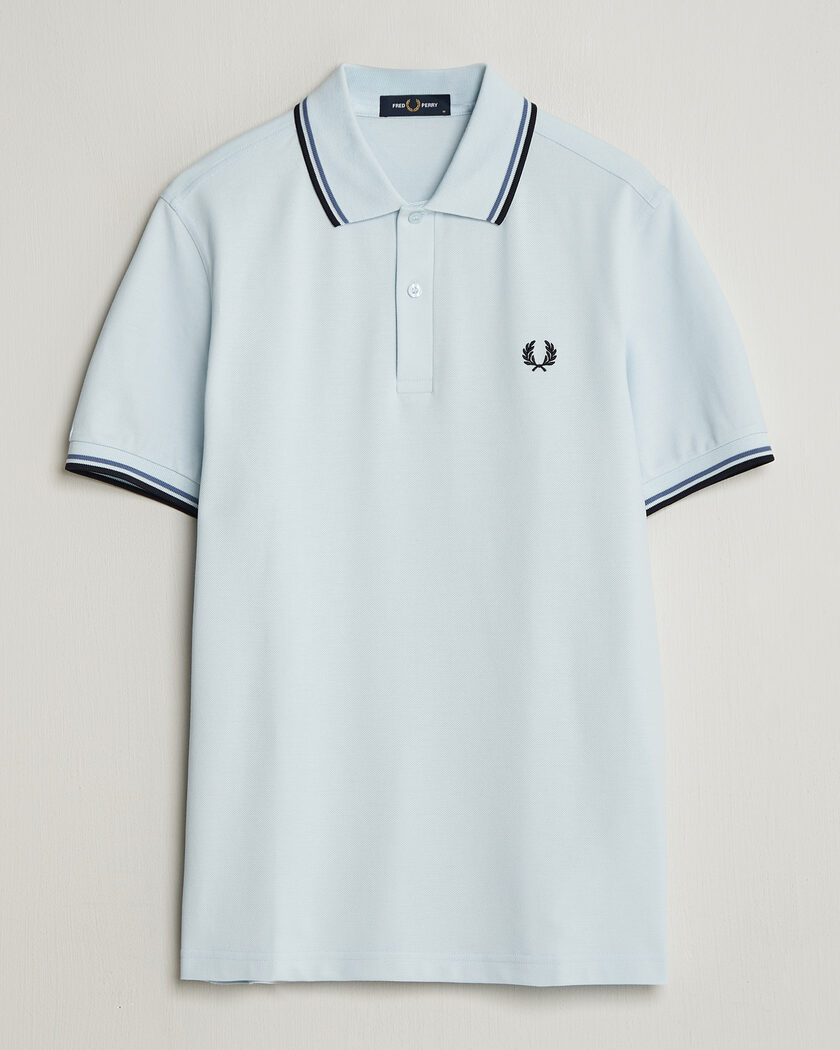 Fred Perry Twin Tipped Polo Shirt Light Ice – Blue