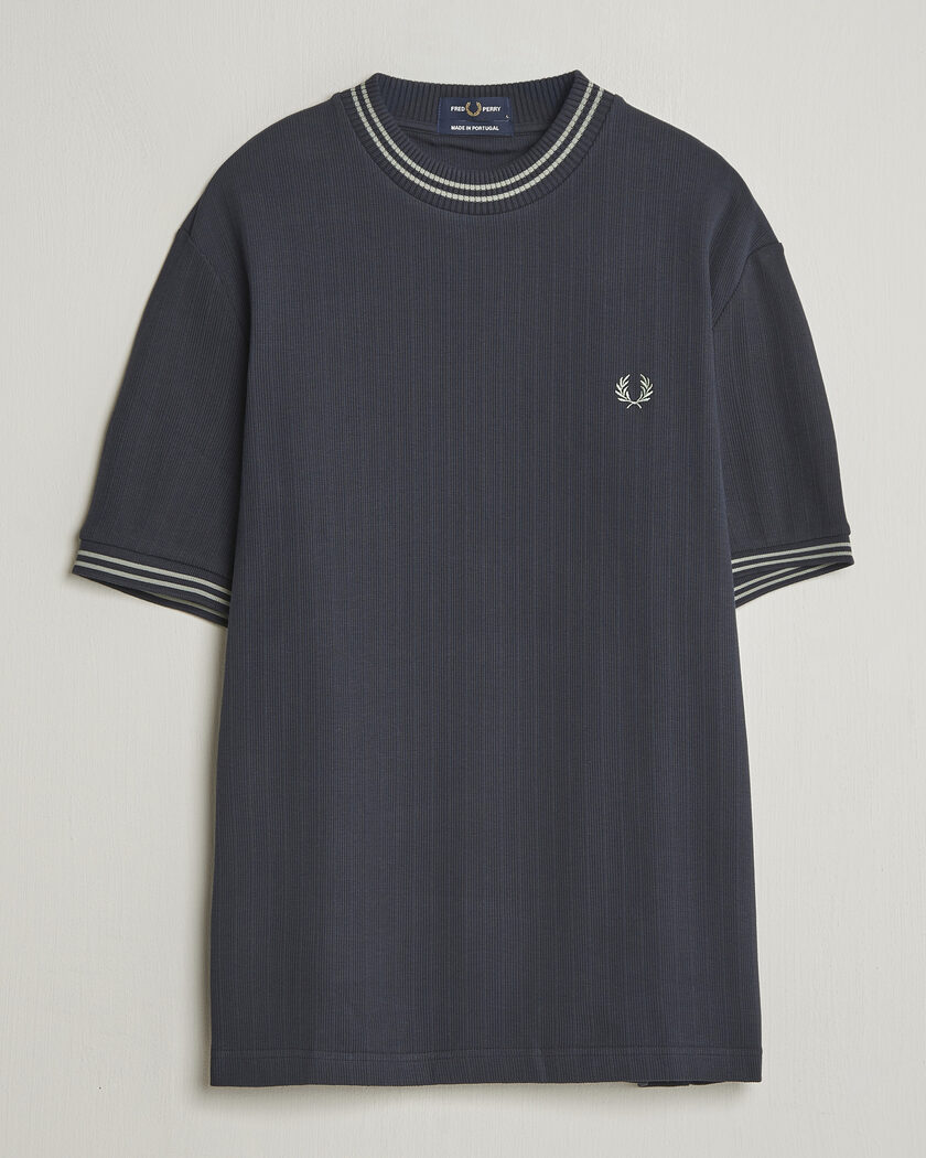 Fred Perry Crew Neck Sweatshirt Navy at CareOfCarl.com