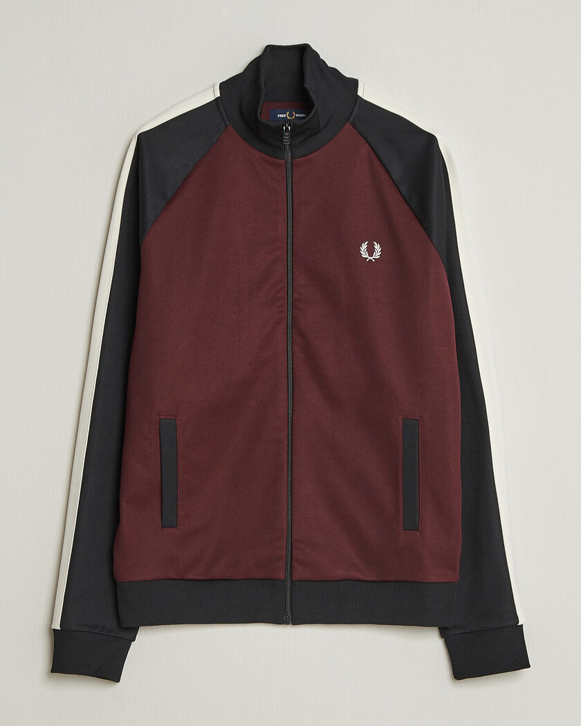 Fred Perry Taped Track Jacket Oxblood at CareOfCarl.com