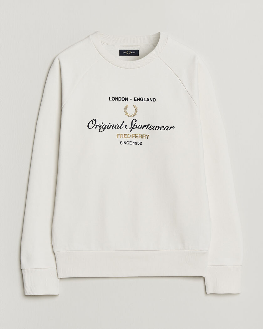 C.P. Company Diagonal Raised Fleece Lens Sweatshirt White at