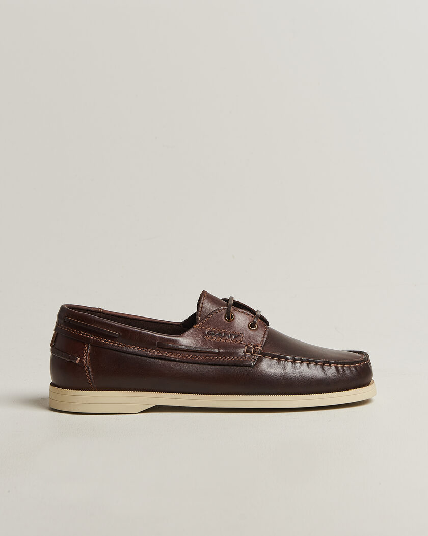 GANT Yardport Leather Boat Shoe Brown – Brown