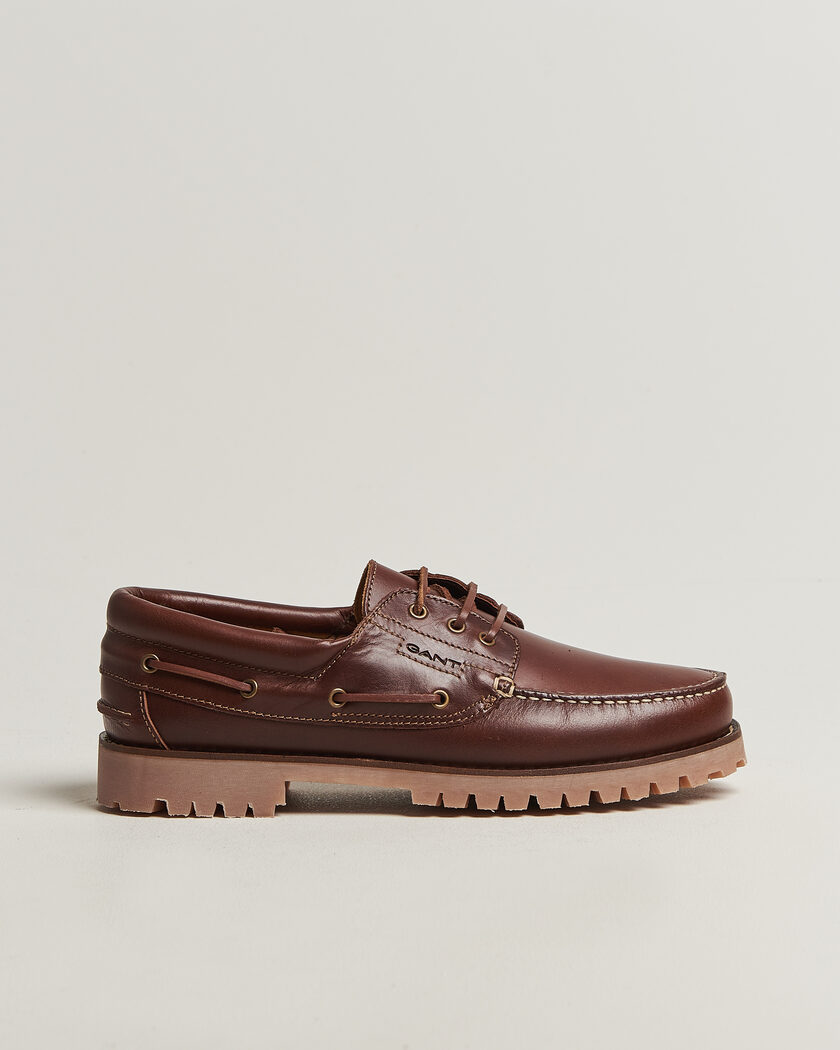GANT Tratton Leather Boat Shoe Brown – Brown