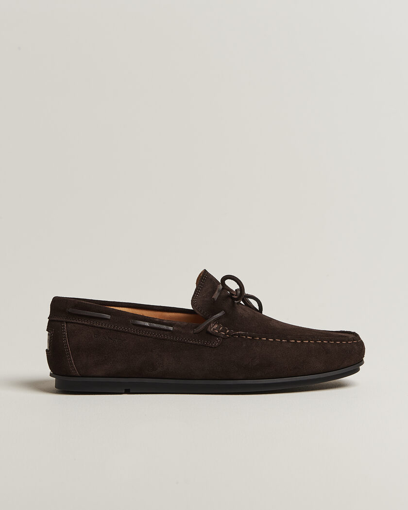 Gant Wilmon Laced Suede Car Shoe Dark Brown – Brown