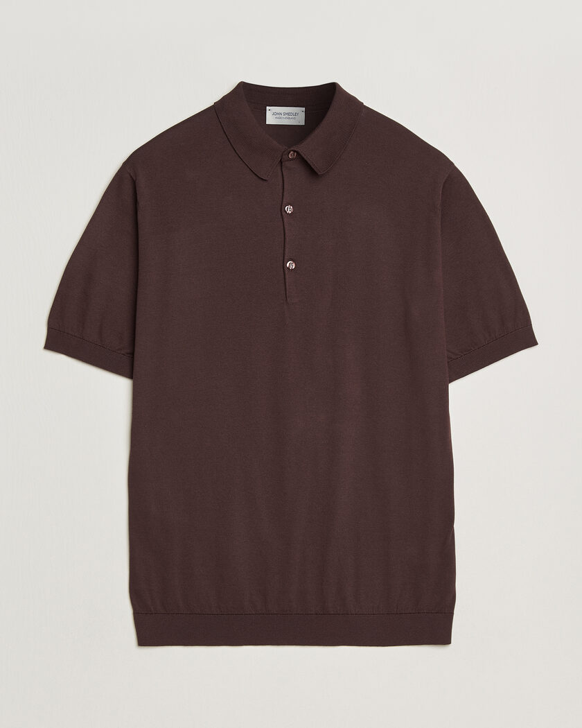 John Smedley Adrian Slim Fit Sea Island Polo Indigo at CareOfCarl.com