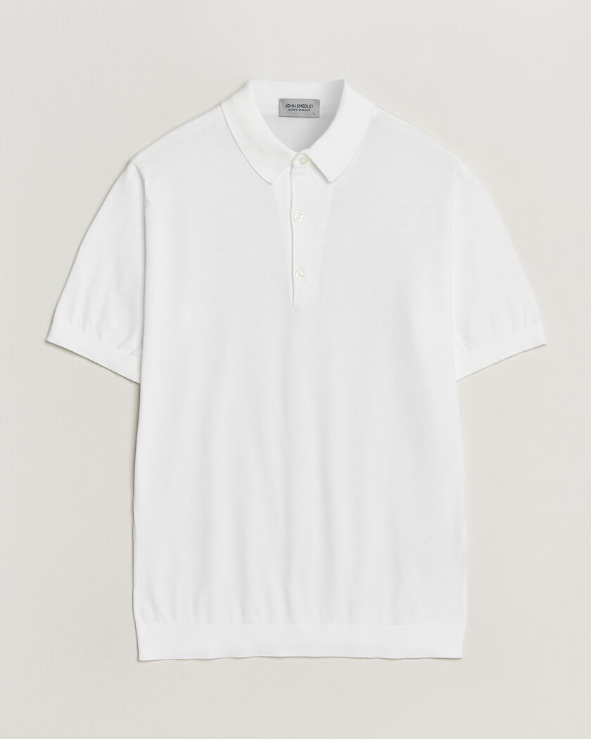 JOHN SMEDLEY SEA COTTON POLO エクリュ Calun - John Smedley's Sea Island Cotton Polo Shirt | John Smedley