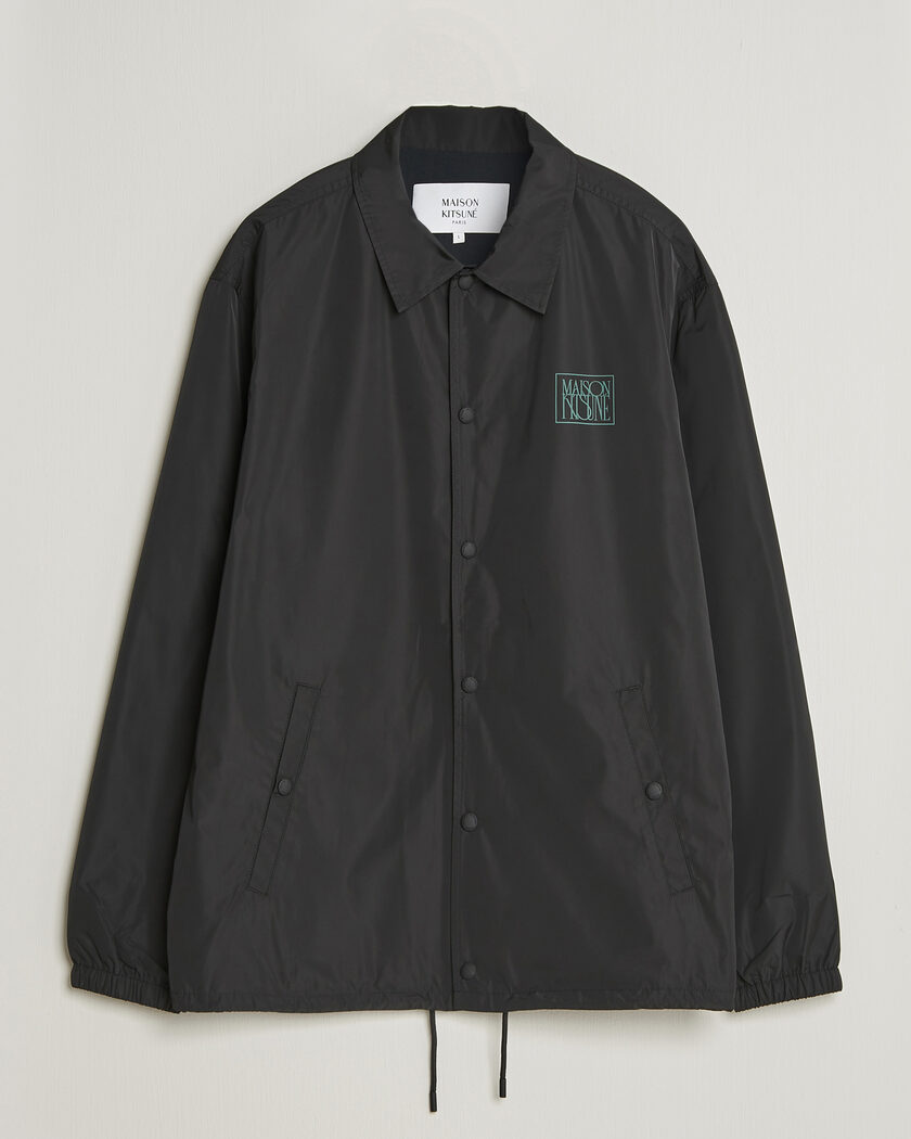 Maison Kitsuné Tonal Fox Head Coach Jacket Black – Black