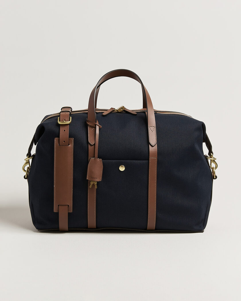 Mismo M/S Avail 48h Nylon Weekendbag Deep Sea Blue/Cuoio – Blue