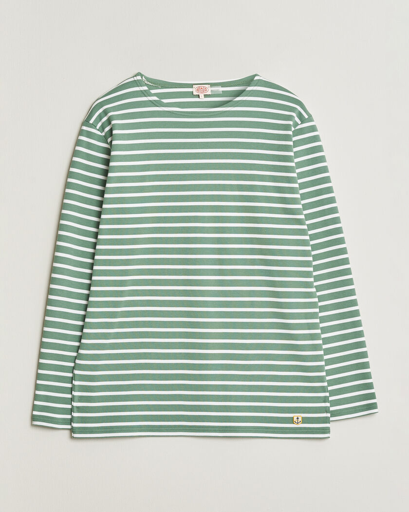 Armor-lux Houat Héritage Stripe Long Sleeve T-Shirt Ivy/Blanc – Multi-colour