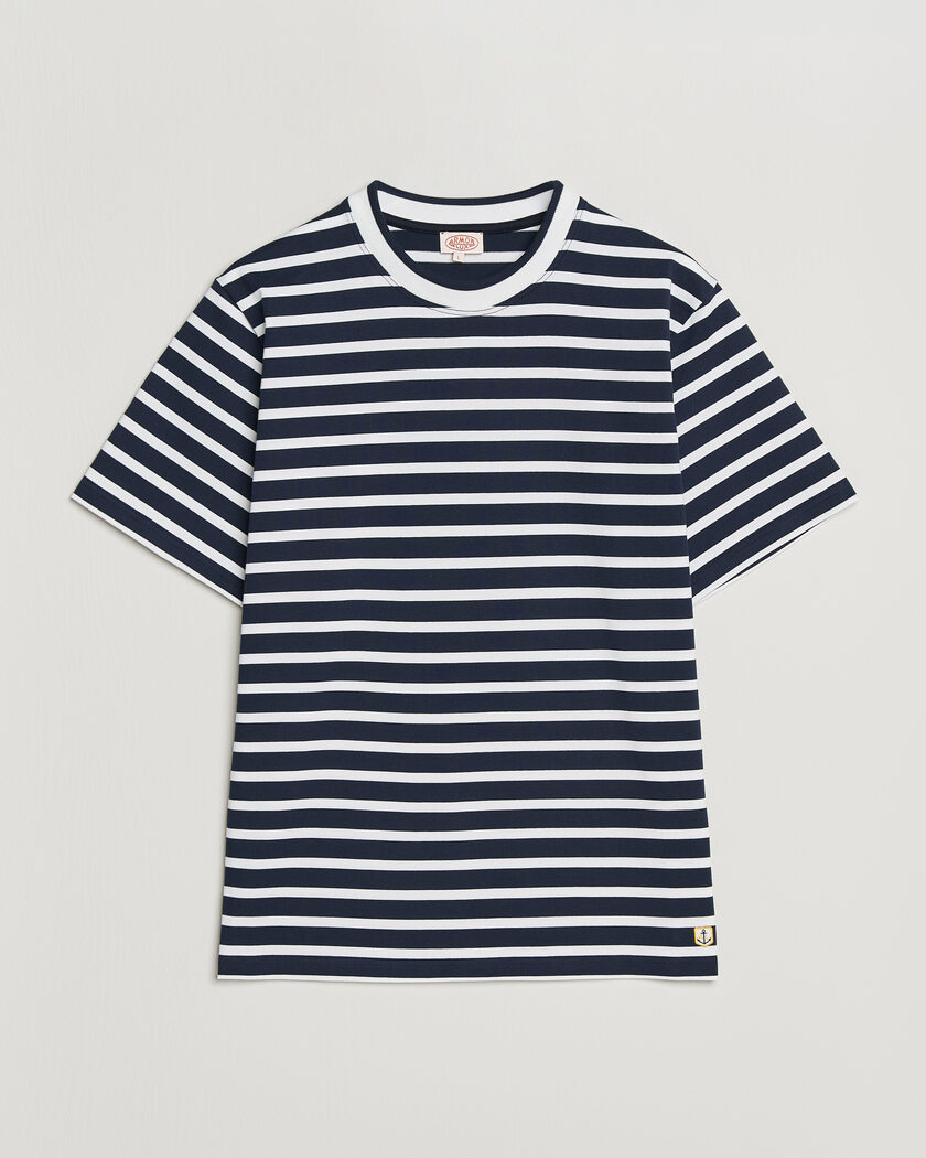 MONCLER ストライプ Tシャツ ネイビー/ホワイト Moncler 3-Pack T-Shirt Black/Military/White at CareOfCarl.com