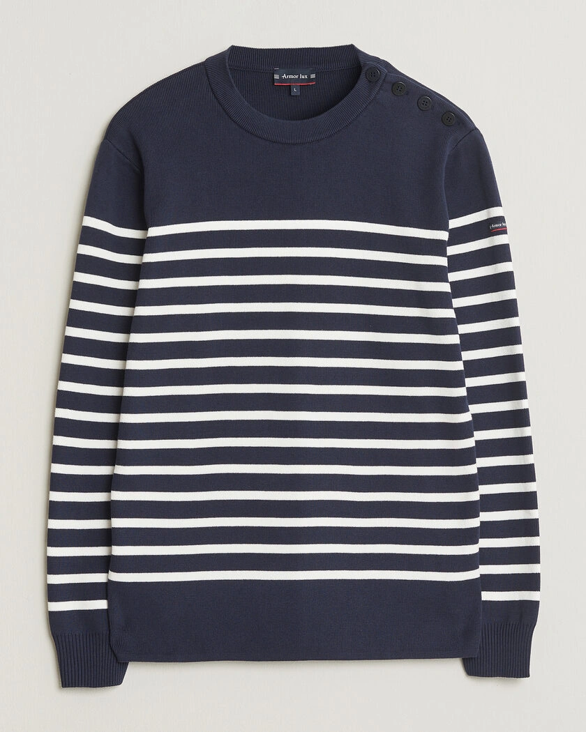 Armor-lux Groix Striped Sweater Navy/Nature – Blue