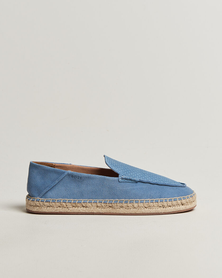 BOSS BLACK Madeira Suede Espadrilles Open Blue – Blue