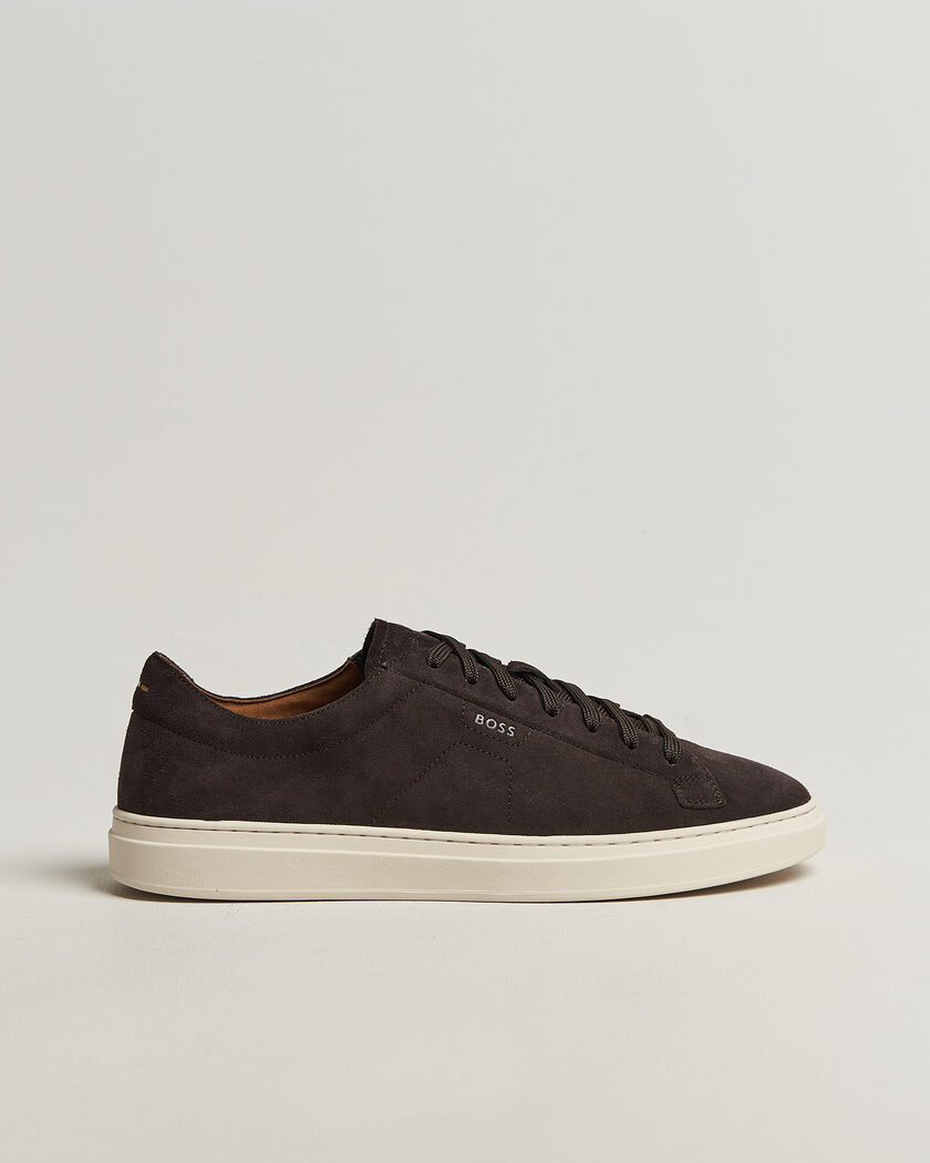 BOSS BLACK Kieran Suede Sneaker Dark Brown – Brown