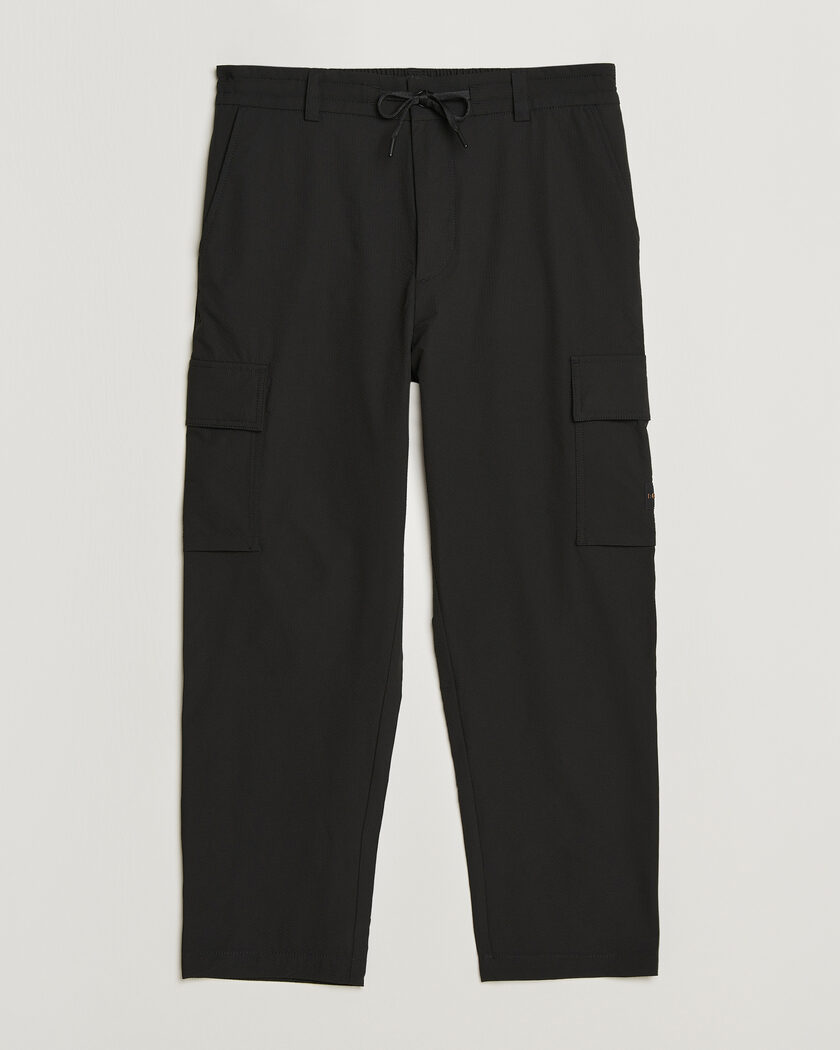 Stone Island Garment Dyed Drawsting Cargo Pants Black at