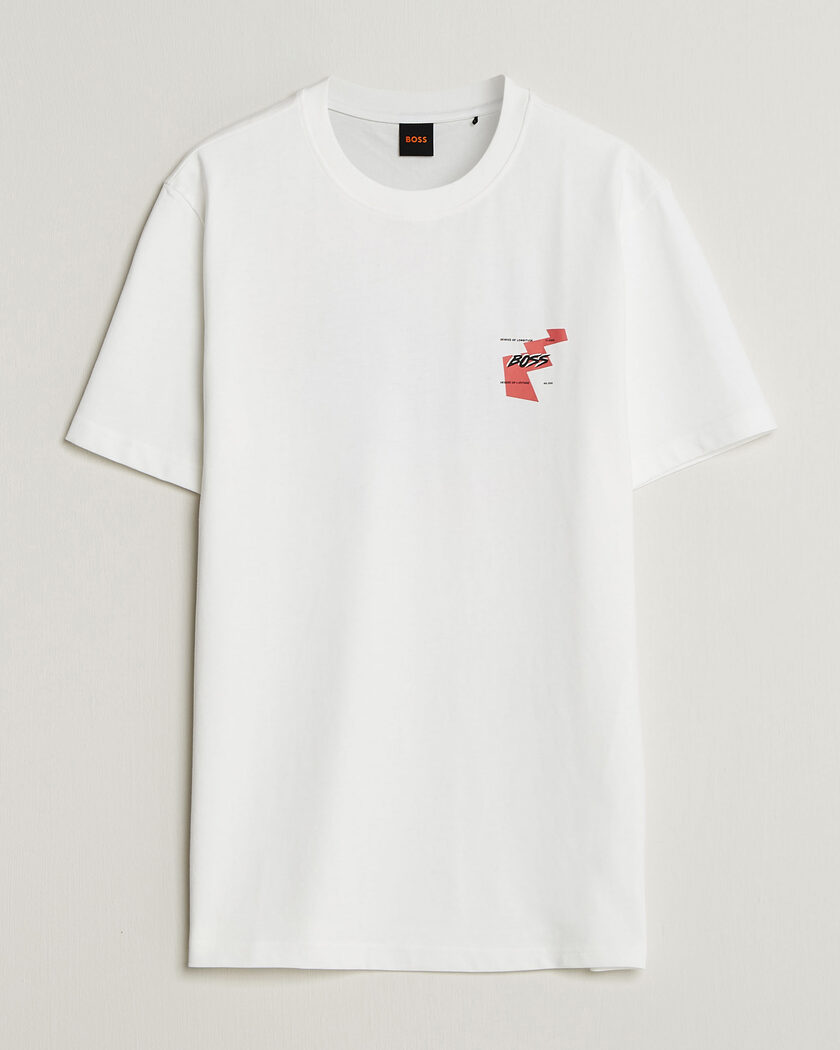 BOSS ORANGE Movement Printed Crew Neck T-Shirt Natural – White