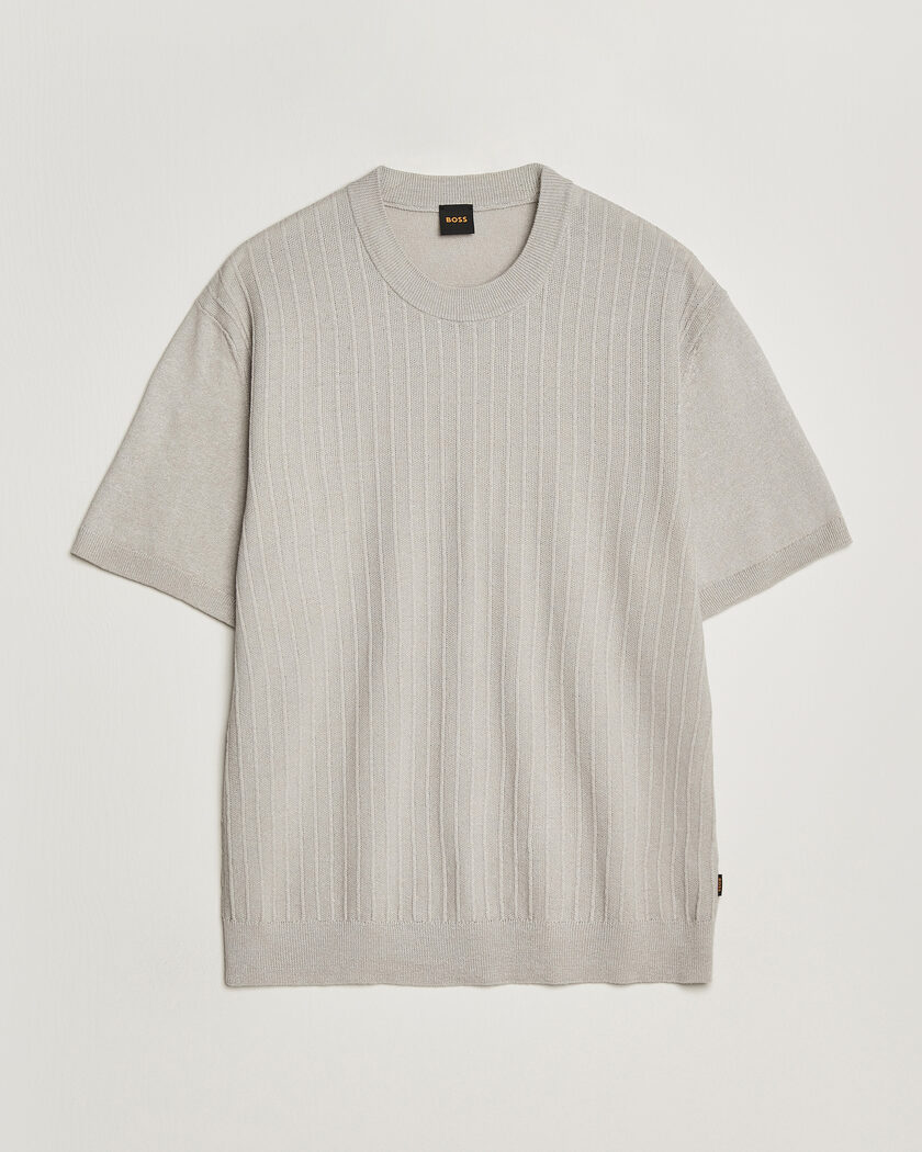 Polo Ralph Lauren Knitted Short Sleeve T-Shirt Camel Melange at