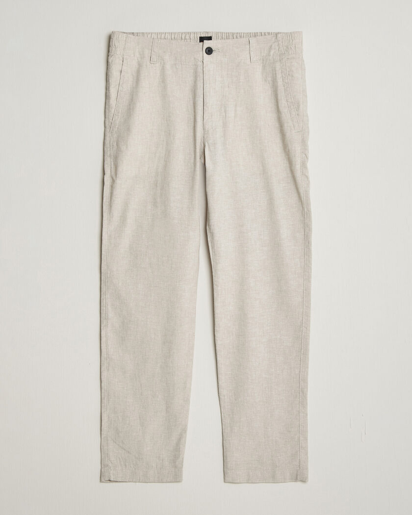 BOSS ORANGE Sanderson Linen Pants Open Grey – Grey
