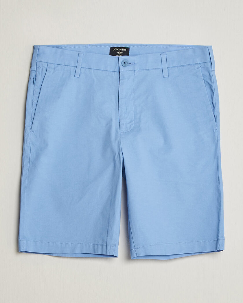 Dockers Slim Cotton/Linen Shorts Vista Blue – Blue