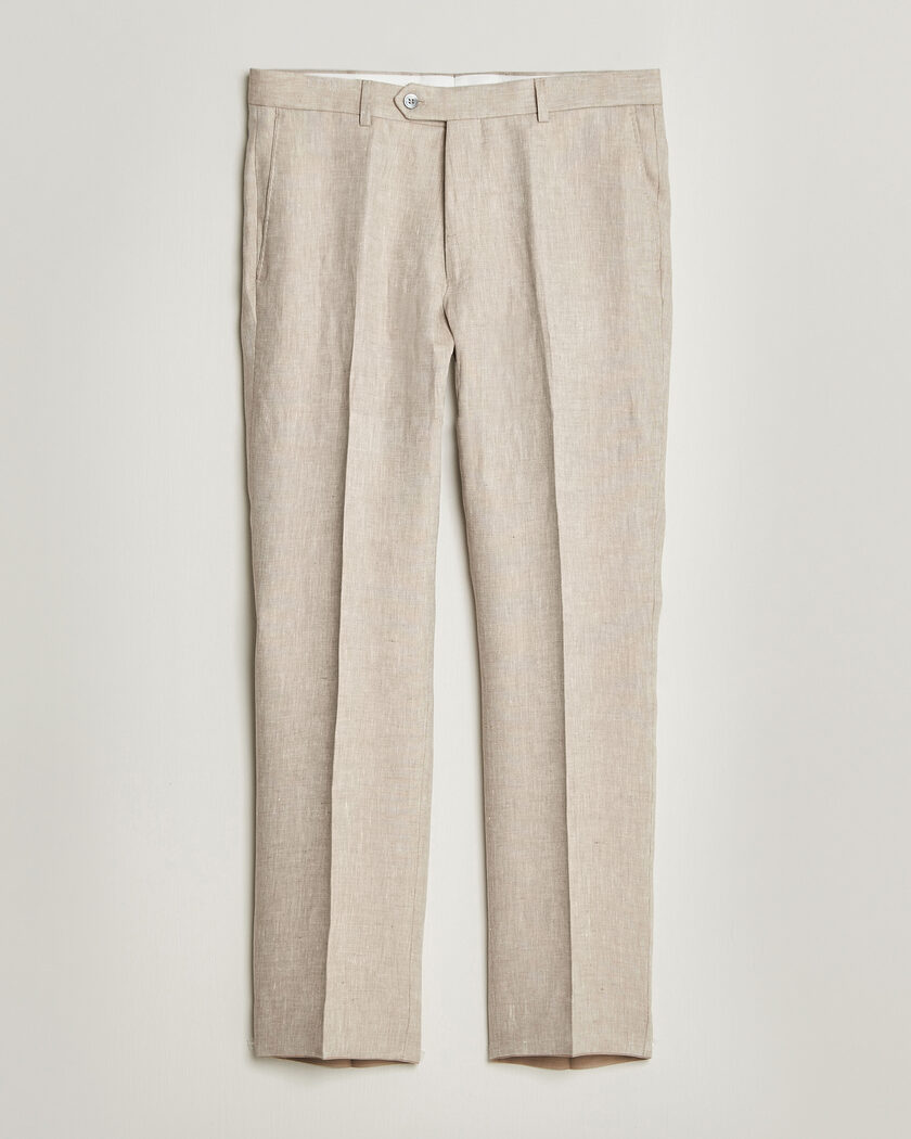 Polo Ralph Lauren Linen Pleated Trousers Coastal Beige at