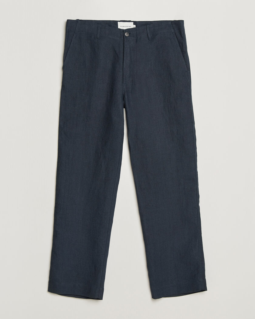 Peregrine Windsor Linen Trousers Navy – Blue